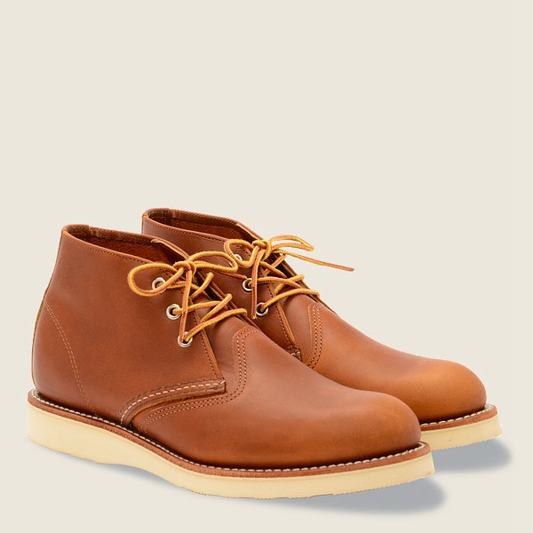 Red Wing Heritage Shoes Brown - Mens Work - Chukka-iginal Leather - 6429-YSMKI